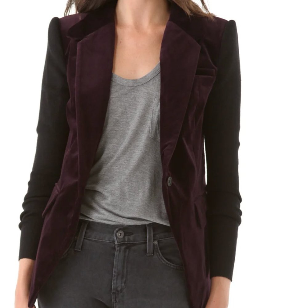 Dark Purple/Black Blazer - Cut25 by Yigal Azrouël